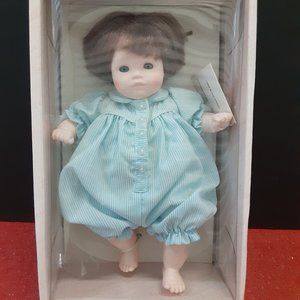 Vintage 1990s Dolls by Pauline Brown Haired Boy Doll